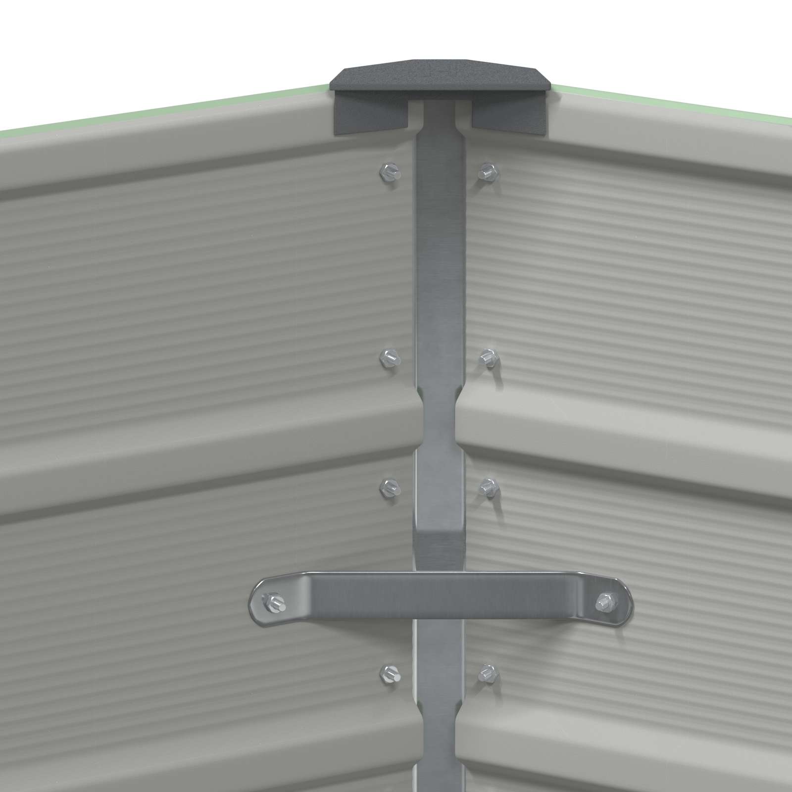 vidaXL Planter Pastel Green 129 x 129 x75 cm Steel 5