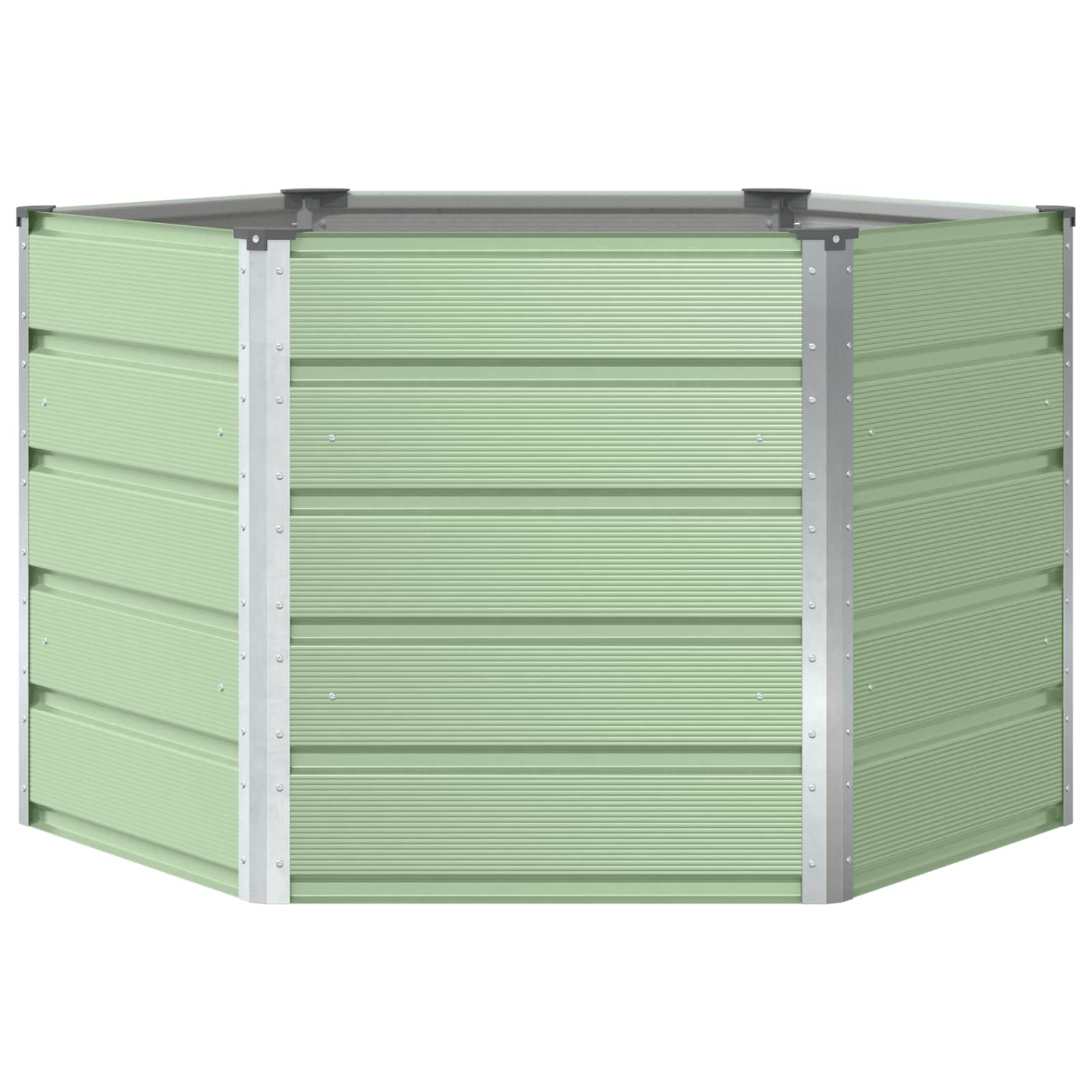 vidaXL Planter Pastel Green 129 x 129 x75 cm Steel 4