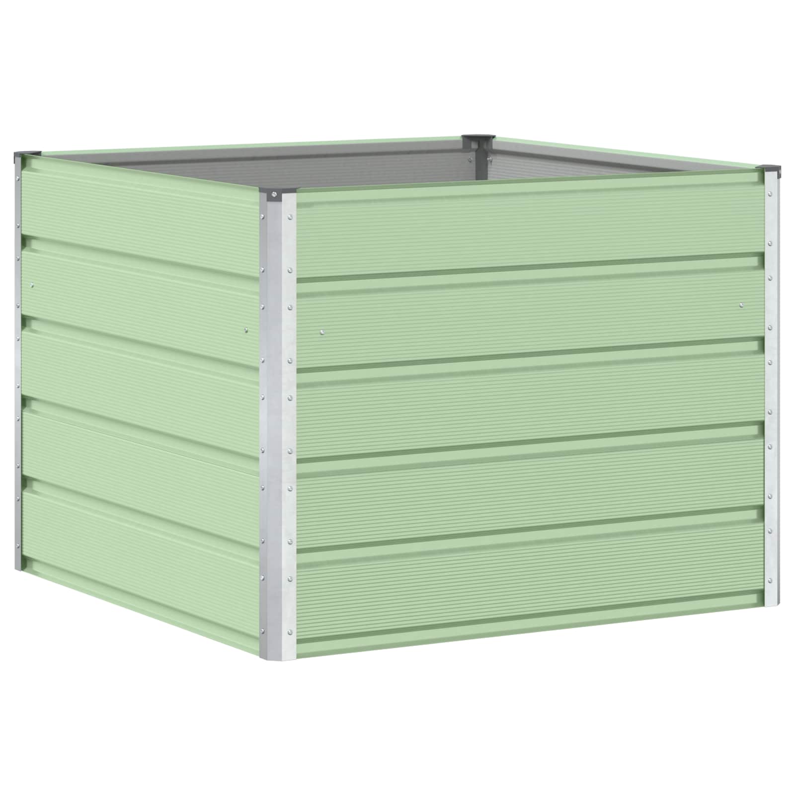 vidaXL Planter Pastel Green 100 x 100 x 75 cm Steel 2