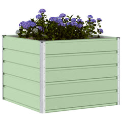 vidaXL Planter Pastel Green 100 x 100 x 75 cm Steel 3