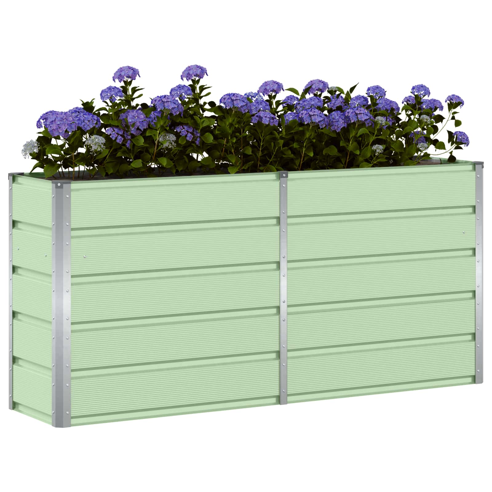 vidaXL Planter Green 160 x 40 x 75 cm Steel 3