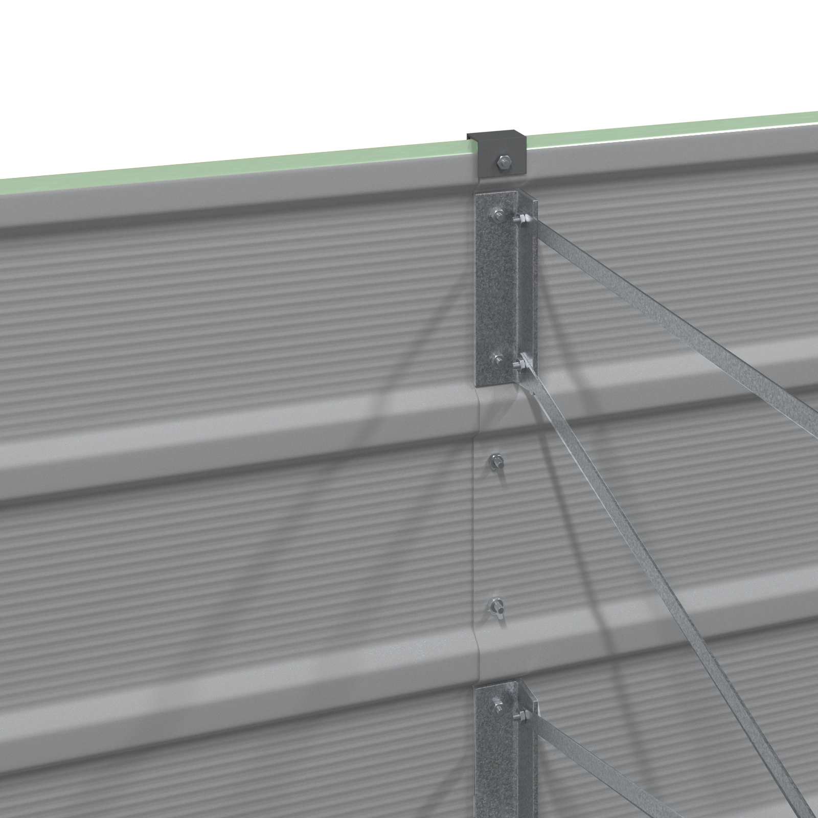 vidaXL Planter Green 400 x 80 x 45 cm Steel 4