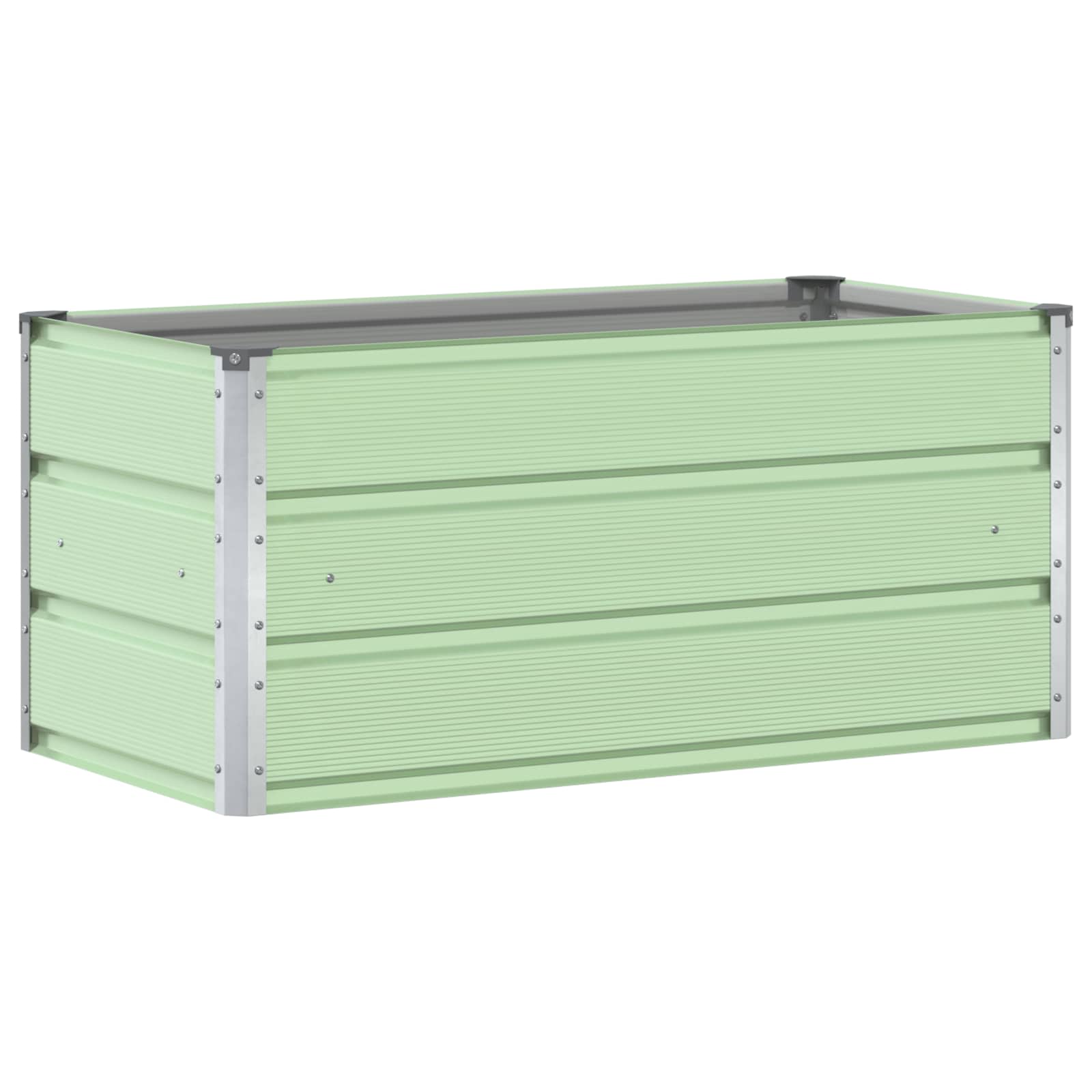 vidaXL Planter Pastel Green 100 x 50 x 45 cm Galvanised Steel 2