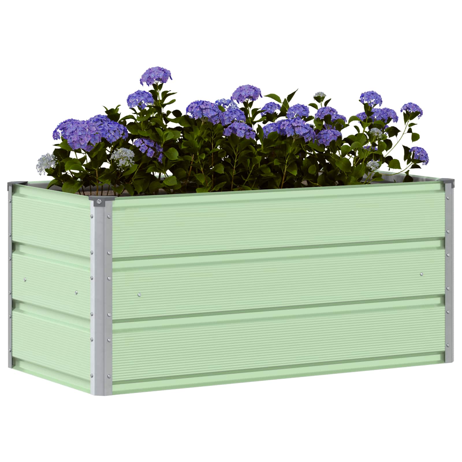 vidaXL Planter Pastel Green 100 x 50 x 45 cm Galvanised Steel 3