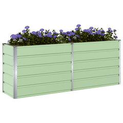 vidaXL Planter Pastel Green 195 x 50 x 77 cm Galvanised Steel 3
