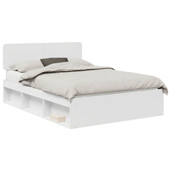 Bed Frame Solid Pine Wood White