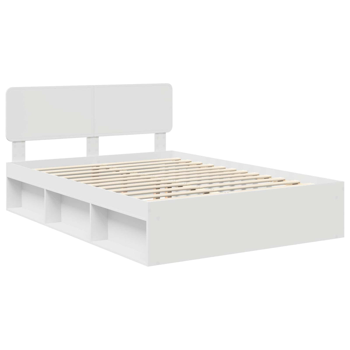 Bed Frame Solid Pine Wood White