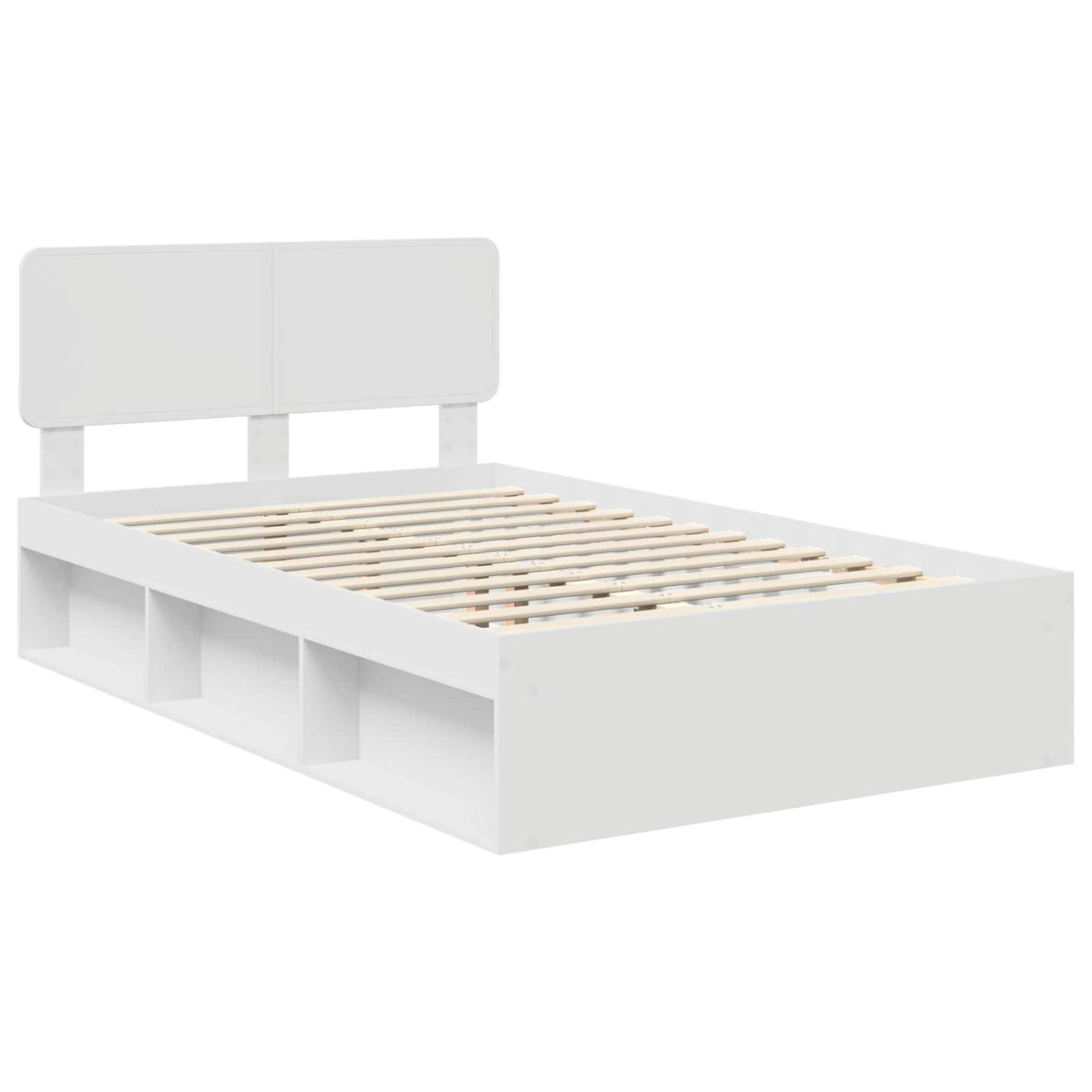 Bed Frame Solid Pine Wood White