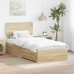 Bed Frame Drawer Engineered Wood Sonoma oak