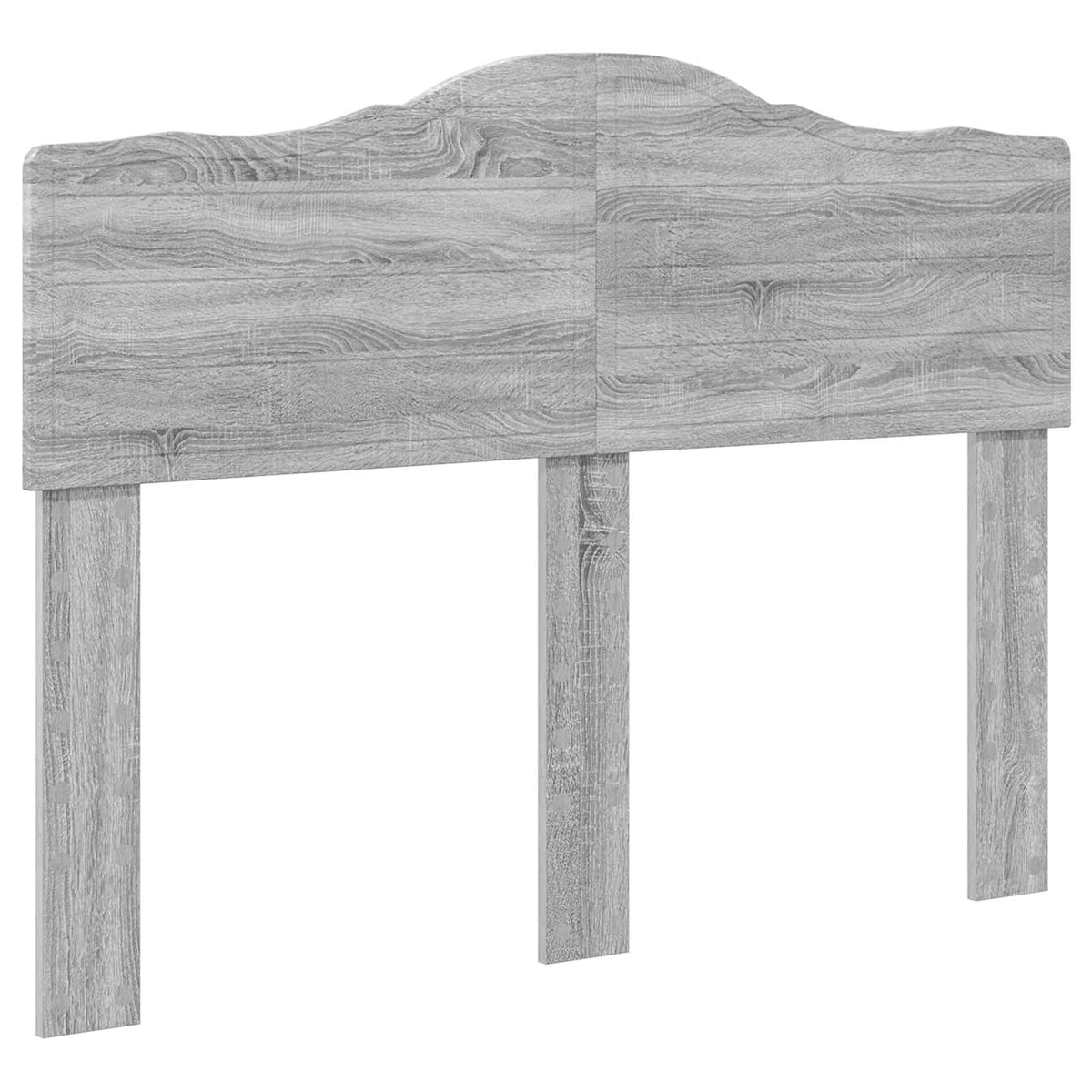 Bed Frame 135 x 190 cm Solid Pine Wood Grey sonoma