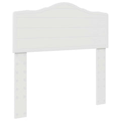 Bed Frame with Headboard 100 x 200 cm Solid Pine Wood White