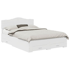 Bed Frame 140 x 190 cm Engineered Wood White