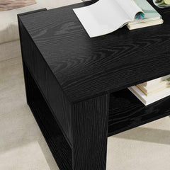 vidaXL Coffee Table Black Oak 66 x 53 x 45 cm Engineered Wood 4