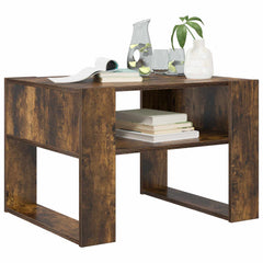 vidaXL Coffee Table Smoked Oak 66 x 53 x 45 cm Engineered Wood 3