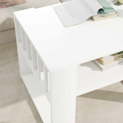 vidaXL Coffee Table White 66 x 49.5 x 45 cm Engineered Wood 4