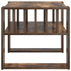 vidaXL Coffee Table Smoked Oak 66 x 49.5 x 45 cm Engineered Wood 6