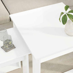 vidaXL Coffee Table Set 2 pcs White 50 x 52 x 42 cm Engineered Wood 4