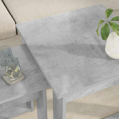 vidaXL Coffee Table Set 2 pcs Concrete Grey 50 x 52 x 42 cm 4