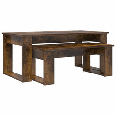 vidaXL Coffee Table Set 2 pcs Smoked Oak 100 x 50 x 42 cm 2