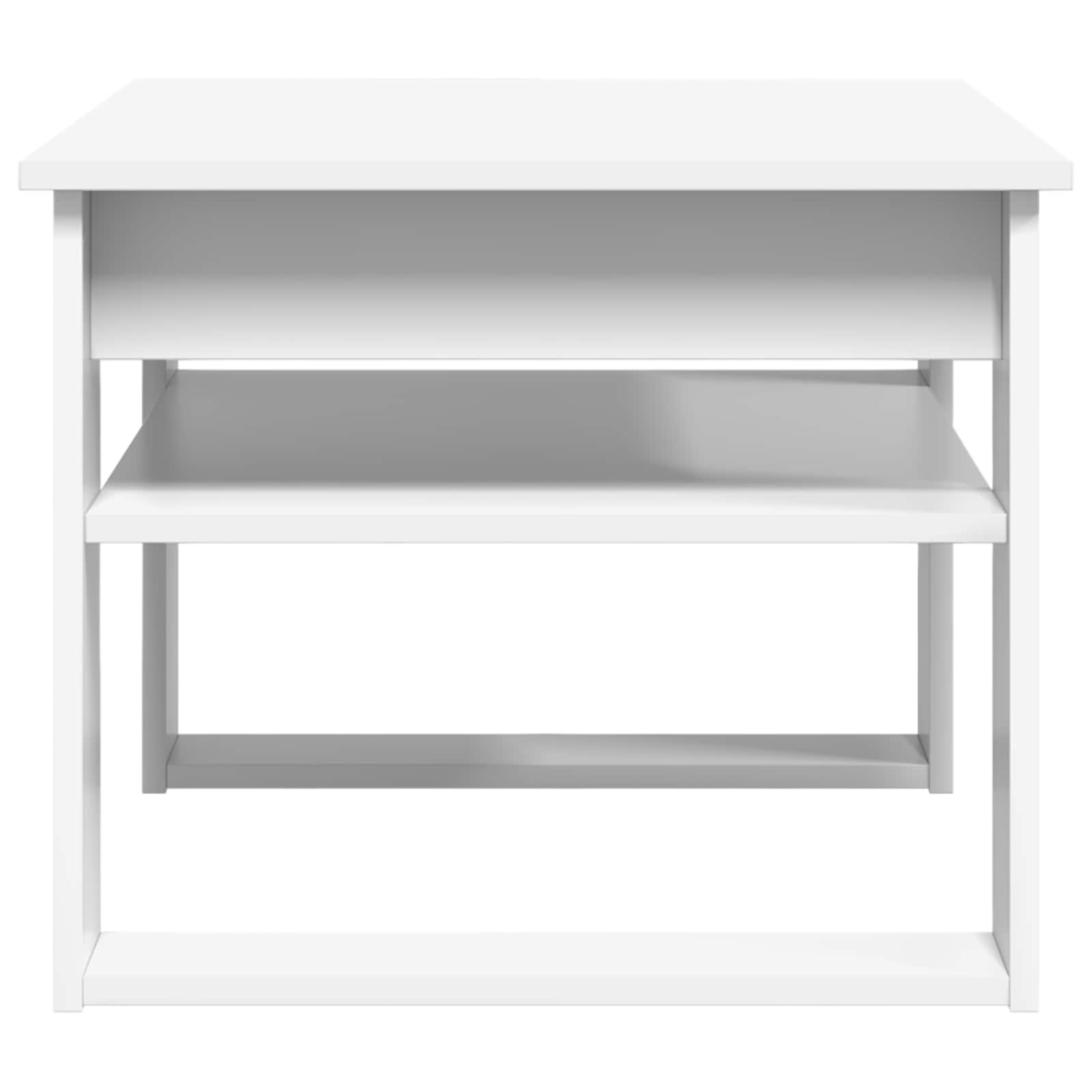 vidaXL Coffee Table White 64 x 54 x 44 cm Engineered Wood 6