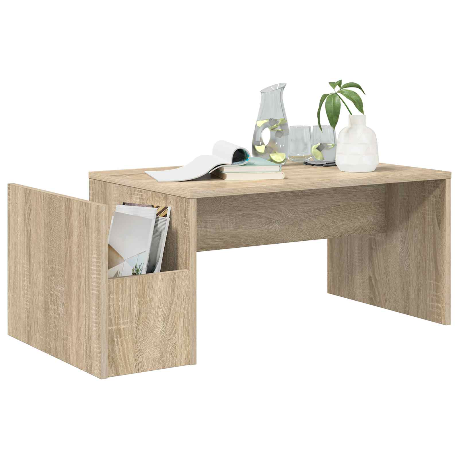 vidaXL Coffee Table Sonoma Oak 90 x 45 x 35 cm Engineered Wood 3