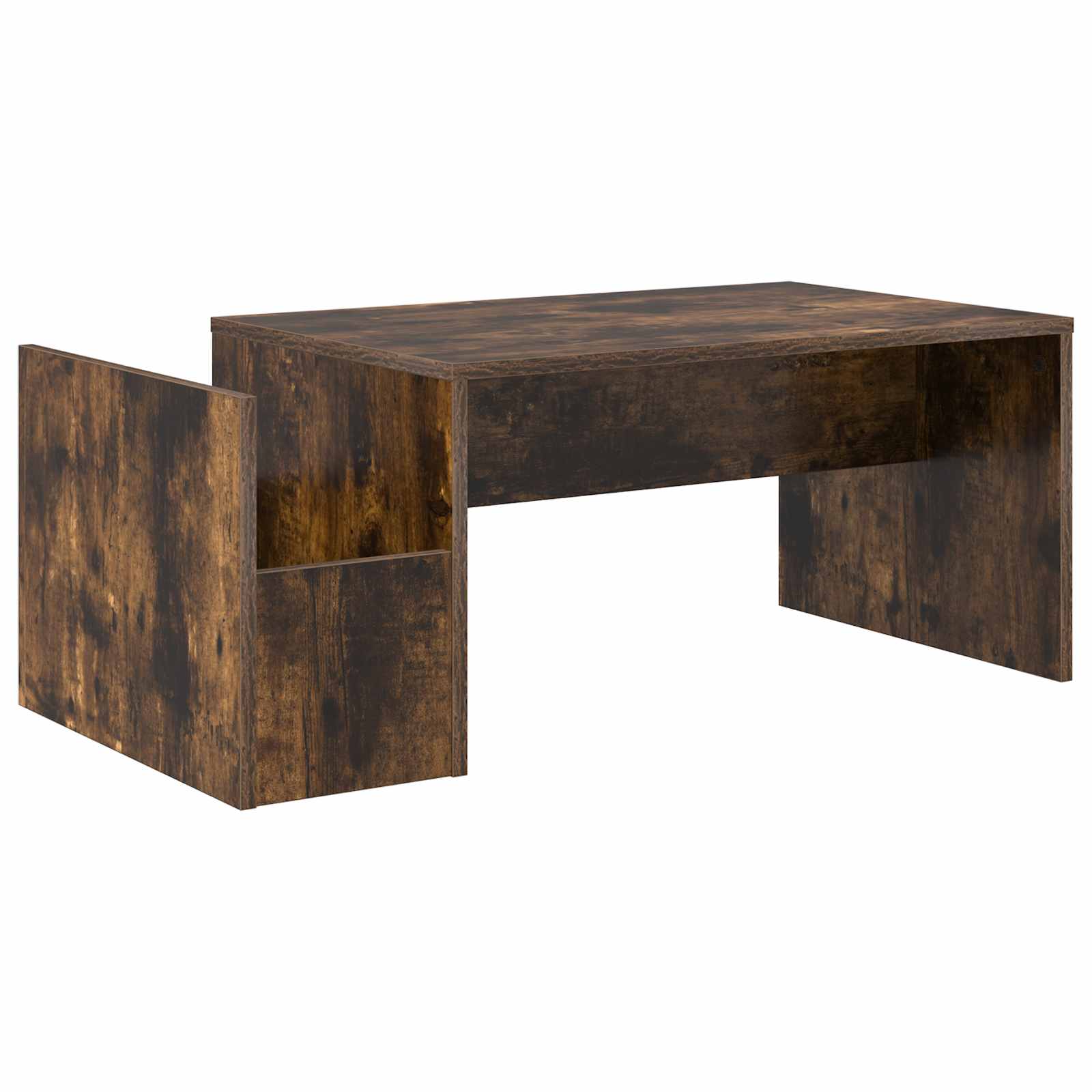 vidaXL Coffee Table Smoked Oak 90 x 45 x 35 cm Engineered Wood 2