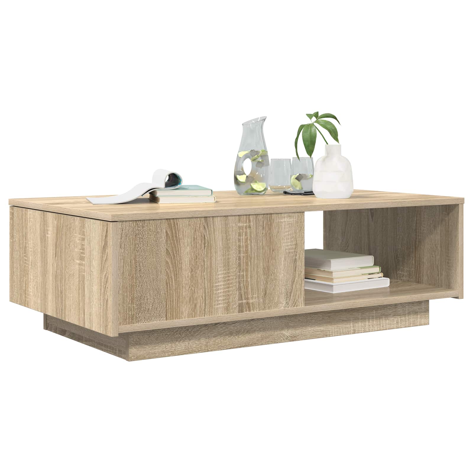vidaXL Coffee Table Sonoma Oak 95 x 55 x 31 cm Engineered Wood 3