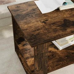 vidaXL Coffee Table Smoked Oak 72 x 50 x 50 cm Engineered Wood 4