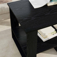 vidaXL Coffee Table Black Oak 51 x 50 x 50 cm Engineered Wood 4