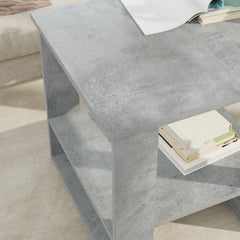 vidaXL Coffee Table Concrete Grey 51 x 50 x 50 cm Engineered Wood 4