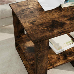 vidaXL Coffee Table Smoked Oak 51 x 50 x 50 cm Engineered Wood 4