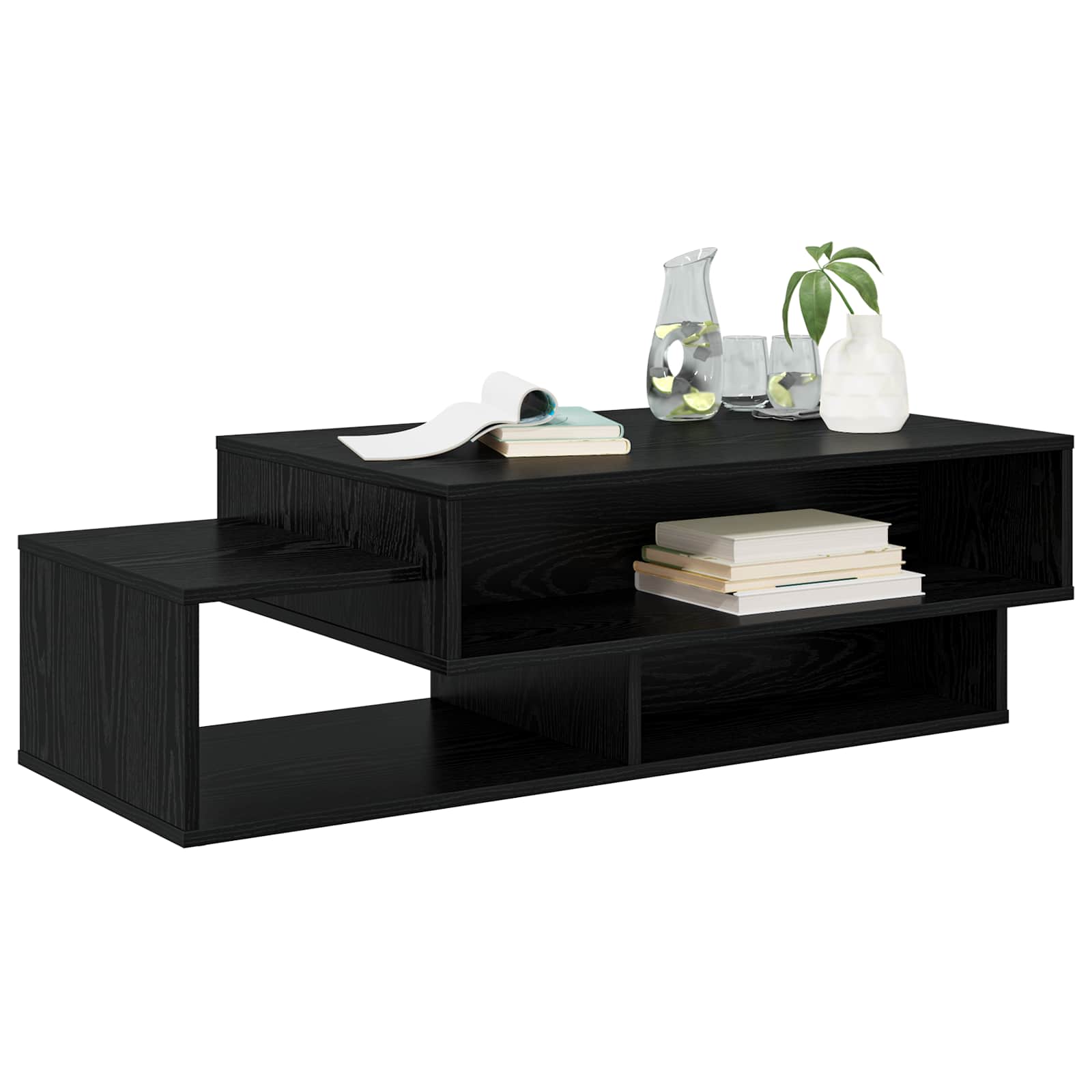 vidaXL Coffee Table Black Oak 105 x 50 x 32.5 cm Engineered Wood 3