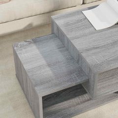 vidaXL Coffee Table Grey Sonoma 105 x 50 x 32.5 cm Engineered Wood 4