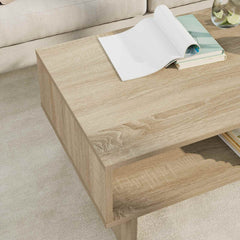 vidaXL Coffee Table Sonoma Oak 80 x 46 x 35 cm Engineered Wood 4