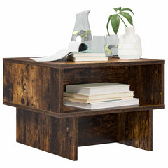 vidaXL Coffee Table Smoked Oak 48 x 46 x 35 cm Engineered Wood 3