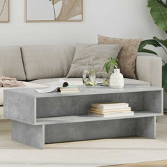 Coffee Table Engineered Wood 100 x 46 x 35 cm Concrete grey