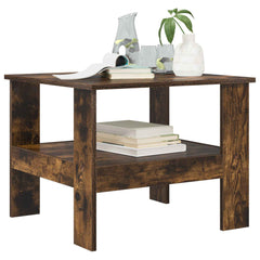 vidaXL Coffee Table Smoked Oak 57 x 55 x 45 cm Engineered Wood 3