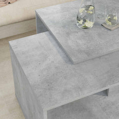 vidaXL Coffee Table Set 2 pcs Concrete Grey 90 x 48 x 40 cm 4