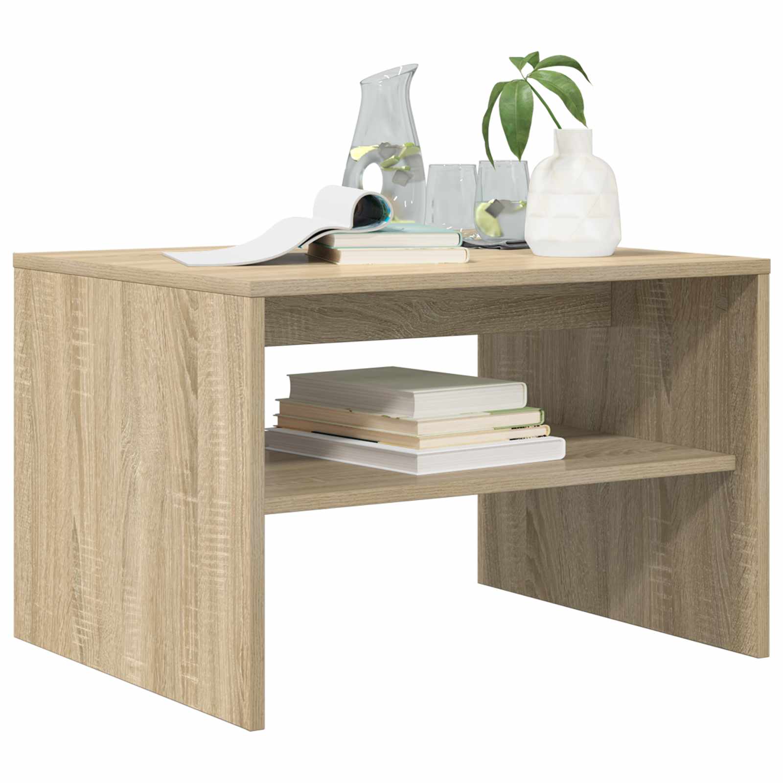 vidaXL Coffee Table Sonoma Oak 60 x 50 x 40 cm Engineered Wood 3