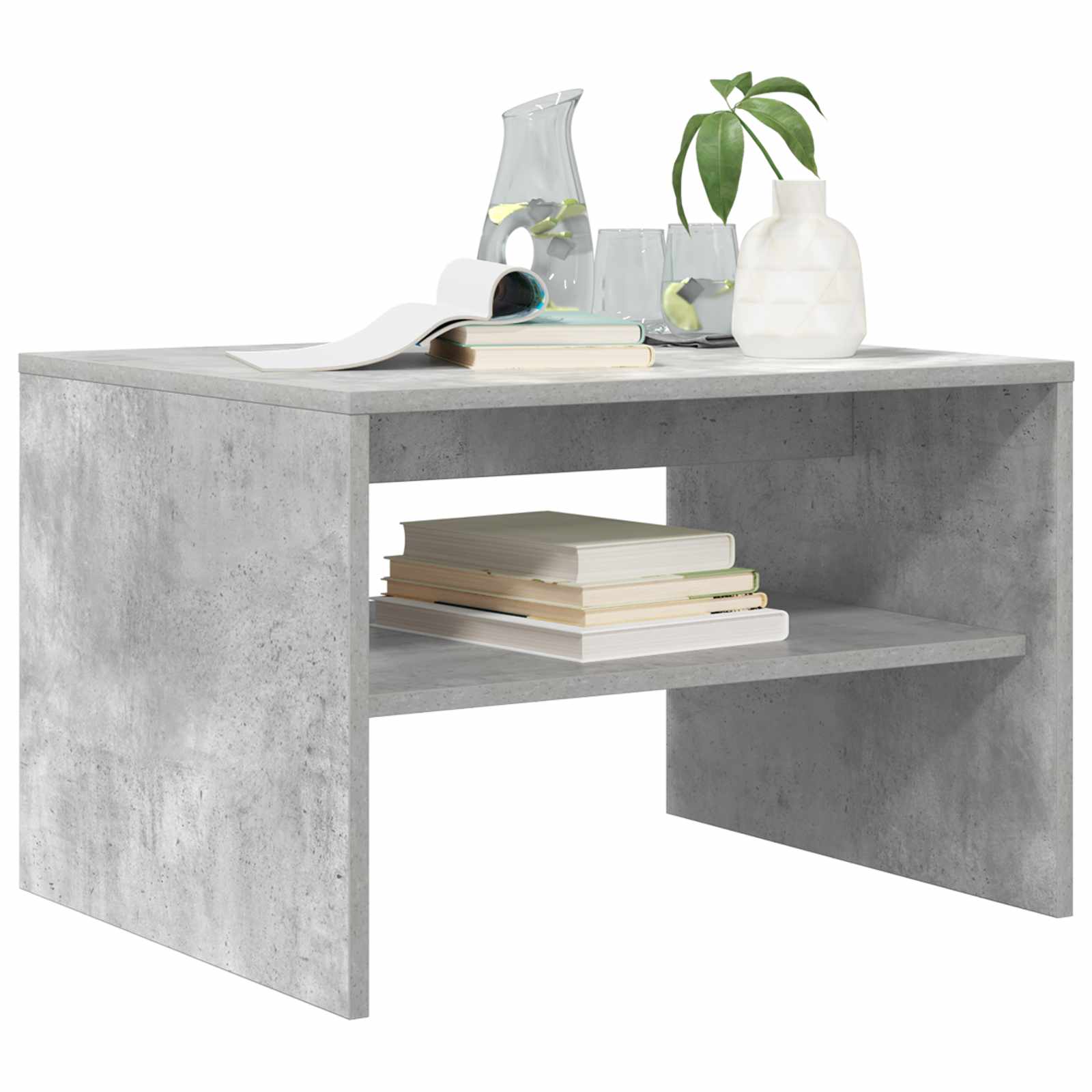 vidaXL Coffee Table Concrete Grey 60 x 50 x 40 cm Engineered Wood 3