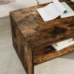 vidaXL Coffee Table Smoked Oak 60 x 50 x 40 cm Engineered Wood 4