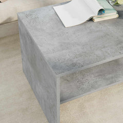 vidaXL Coffee Table Concrete Grey 80 x 50 x 40 cm Engineered Wood 4