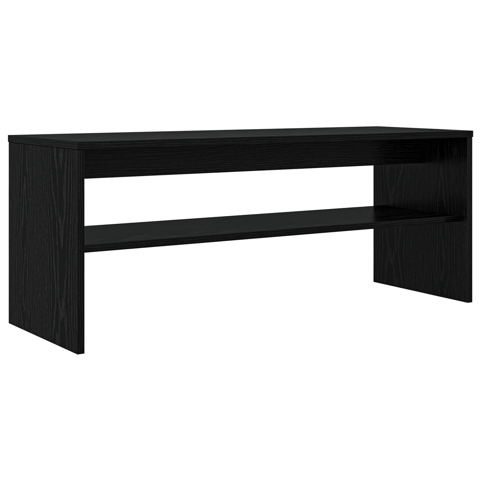 vidaXL TV Cabinet 100 x 35 x 40 cm Black Oak Engineered Wood 2