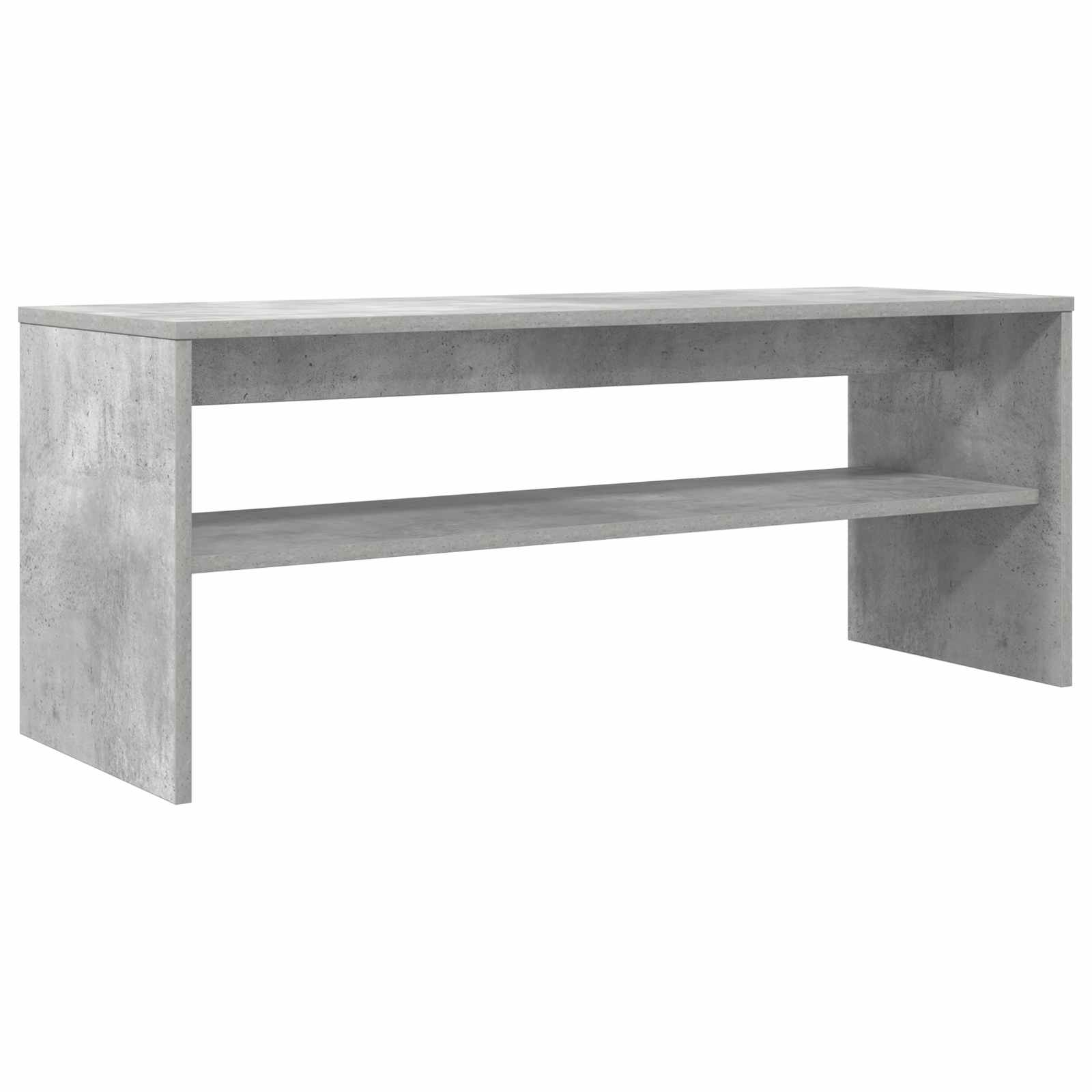 vidaXL TV Cabinet 100 x 35 x 40 cm Concrete Grey Engineered Wood 2