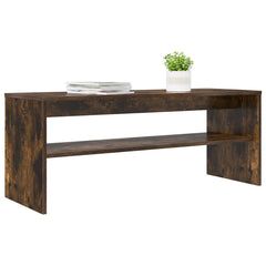vidaXL TV Cabinet 100 x 35 x 40 cm Smoked Oak Engineered Wood 3