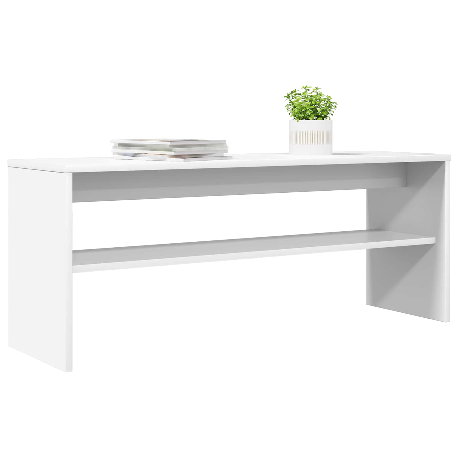 vidaXL TV Cabinet 100 x 30 x 40 cm White Engineered Wood 3