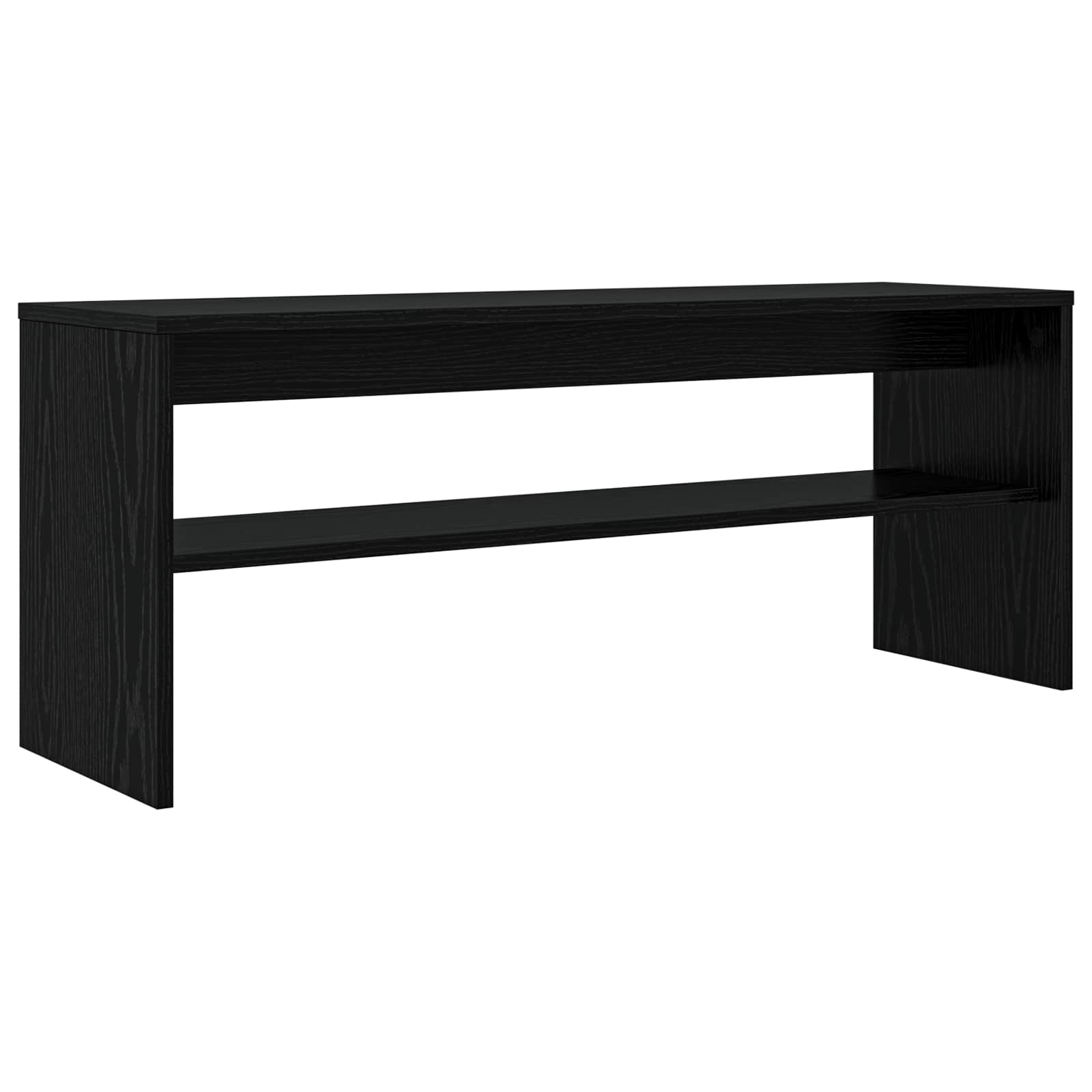 vidaXL TV Cabinet 100 x 30 x 40 cm Black Oak Engineered Wood 2