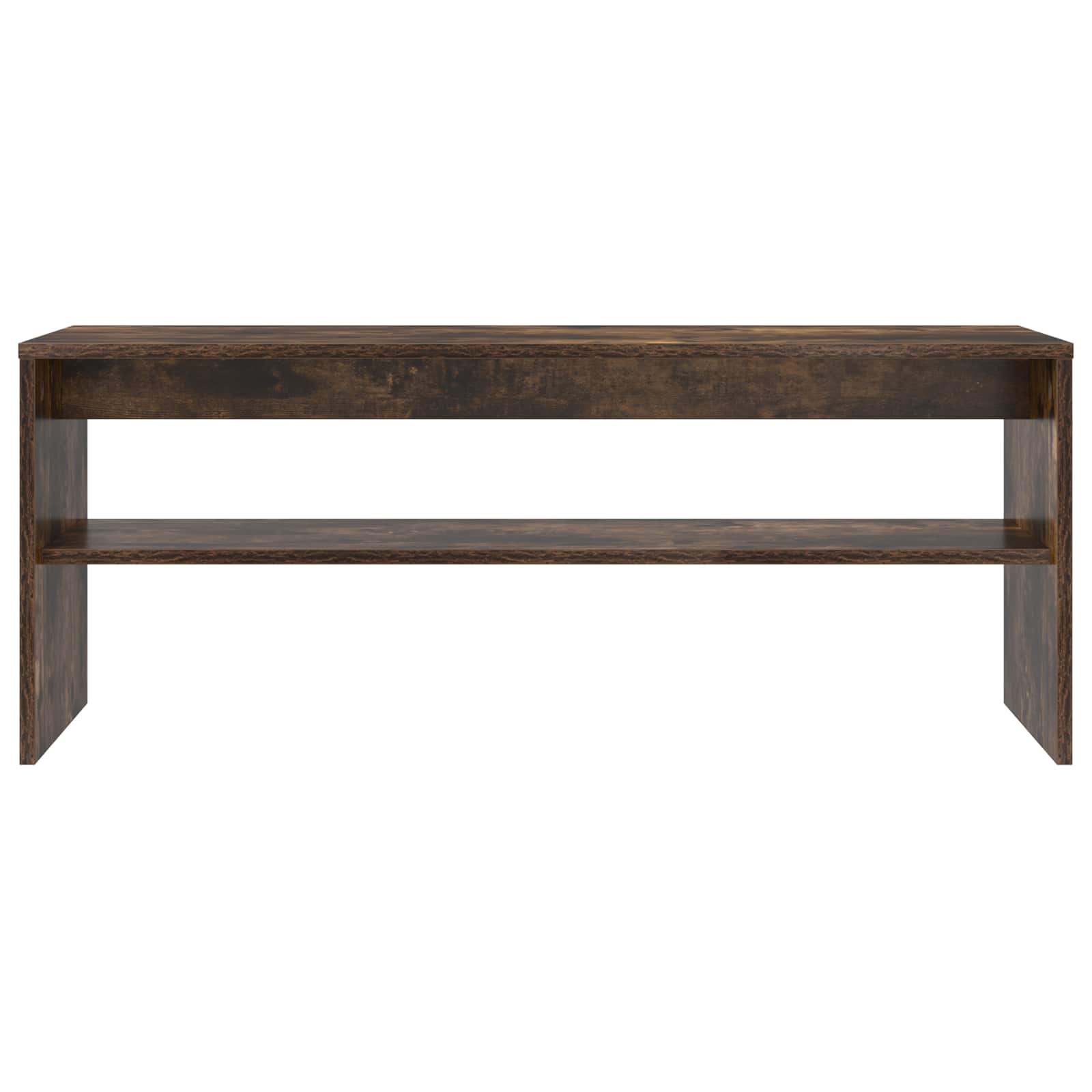 vidaXL TV Cabinet 100 x 30 x 40 cm Smoked Oak Engineered Wood 5