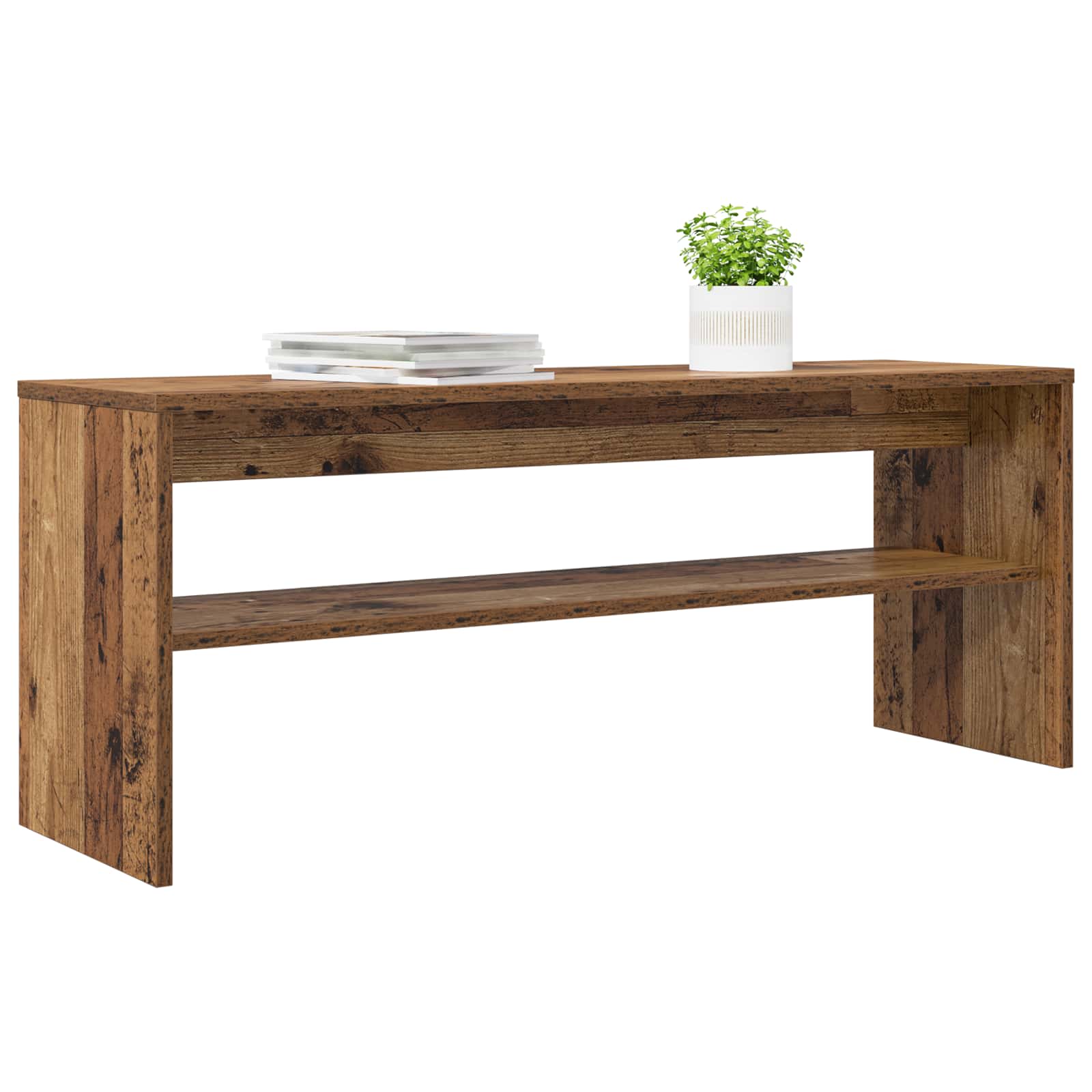 vidaXL TV Cabinet 100 x 30 x 40 cm Old Wood Engineered Wood 3