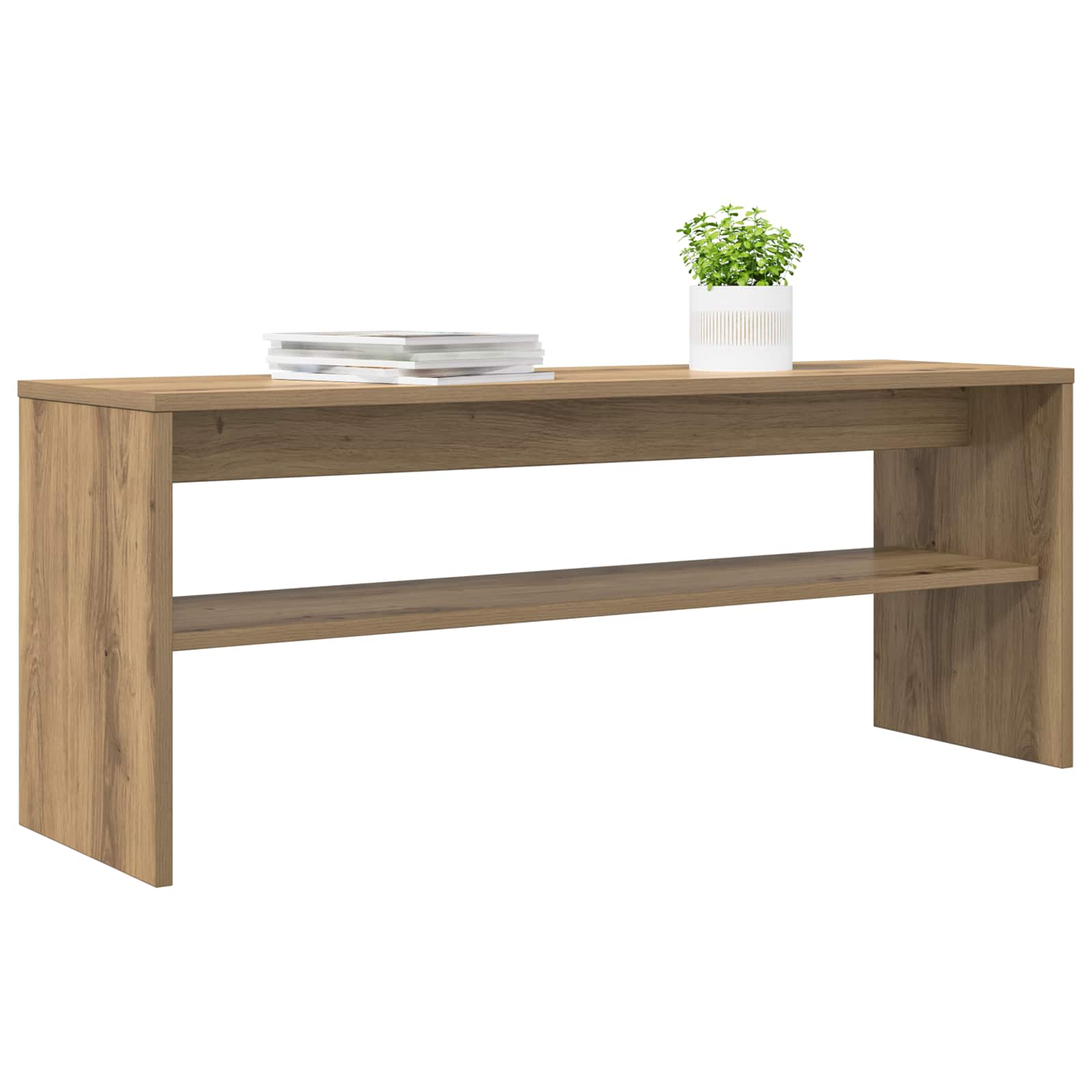 vidaXL TV Cabinet 100 x 30 x 40 cm Artisan Oak Engineered Wood 3